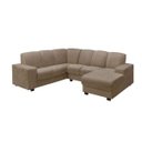 Ver imagem 2 de Sofá de Canto com Chaise 5 Lugares Suede Amassado Leblon Hellen Estofados