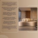 Ver imagem 7 de Sofá 2 Lugares Orgânico Curvo Feijão Palazzo Boucle Almofadas Sofá na Caixa Sala Recepção Clinicas N