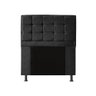 Cabeceira Copenhague Para Cama Box Solteiro 120cm com Capitonê Suede - Ecotec Decor:Preto - 1