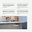 Ver imagem 5 de Kit 4 Banquetas Alta Vime Junco Degradê Sacada Àrea Gourmet Balcão Ilha Bancada bar piscina Cozinha