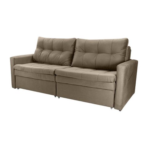Sofá Cama Reclinável 2 Lugares Premium com Assentos Dividido 2,20 Larg Nayla Matrix Cor:veludo