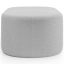 Ver imagem 7 de Puff Decorativo Orgânico para Living Quarto 70cm Doha W01 Bouclê Cinza - Lyam Decor