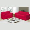 Capa de Sofá 2 e 3 Lugares com 20 Elástico - Vermelho - Bene Casa - 1