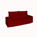 Ver imagem 1 de Sofá Viena 3 Lugares Retrátil e Reclinável Veludo - Meu Estofado:vermelho Simonetto
