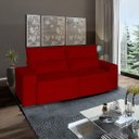 Ver imagem 2 de Sofá Viena 3 Lugares Retrátil e Reclinável Veludo - Meu Estofado:vermelho Simonetto