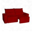 Ver imagem 3 de Sofá Viena 3 Lugares Retrátil e Reclinável Veludo - Meu Estofado:vermelho Simonetto