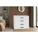 Ver imagem 1 de Cômoda de Quarto Valência C/ 4 Gavetas Branco - Politorno