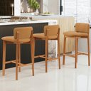 Ver imagem 2 de Kit 04 Banquetas Alta para Cozinha Sala de Jantar Bar Dara L02 Bouclê Mostarda - Lyam Decor