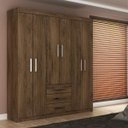 Ver imagem 1 de Guarda-Roupa Casal 6 Portas 3 Gavetas Fortaleza Rodial