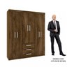 Guarda-Roupa Casal 6 Portas 3 Gavetas Fortaleza Rodial - 5