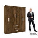 Ver imagem 5 de Guarda-Roupa Casal 6 Portas 3 Gavetas Fortaleza Rodial