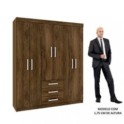 Guarda-Roupa Casal 6 Portas 3 Gavetas Fortaleza Rodial - 5 Guarda-Roupa Casal 6 Portas 3 Gavetas Fortaleza Rodial - 5