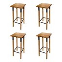 Ver imagem 1 de Kit 4 Banquetas Bistro Industrial Colors Ferro e Madeira Maciça - Preta