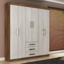 Ver imagem 1 de Guarda-Roupa Casal 6 Portas 3 Gavetas Fortaleza Rodial