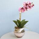 Ver imagem 2 de Arranjo de Orquídea Rosa 3D No Vaso Rose Gold Pequeno | Linha Permanente Formosinha