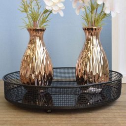 Arranjo Artificial de Flores Campo no Vaso Rose Gold Pequeno - Kit com Duas Unidades - 4