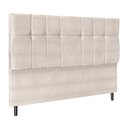 Ver imagem 1 de Cabeceira Audi X1 Bege Estofada para Cama Box Solteiro 94cm Quarto Luxo