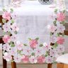 Trilho De Mesa Renda 40Cm X 1,40Cm Com Bordado Inglês Toque Acetinado Fleur - Tessi - 2