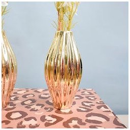 Arranjo Artificial de Flores Campo no Vaso Dourado Pequeno - Kit com Duas Unidades - 3