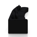 Ver imagem 6 de Sofá Curvo Decorativo Kimiko 447cm 5 Lugares Sala de Estar com Chaise Veludo Preto G52 - Gran Belo