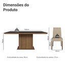 Ver imagem 3 de Conjunto Sala de Jantar Tampo de Madeira 6 Cadeiras Rustic/Preto/Imperial Grasse Madesa