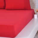 Ver imagem 3 de Lençol Casal Bella Cama Malha 100% Algodão 138x188x30cm 125g/m² Vermelho