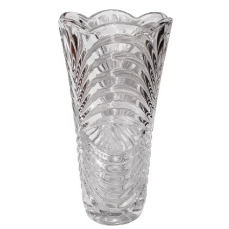 Vaso Decorativo Ondas 30cm em Vidro Lapidado Elegante Resistente - 2