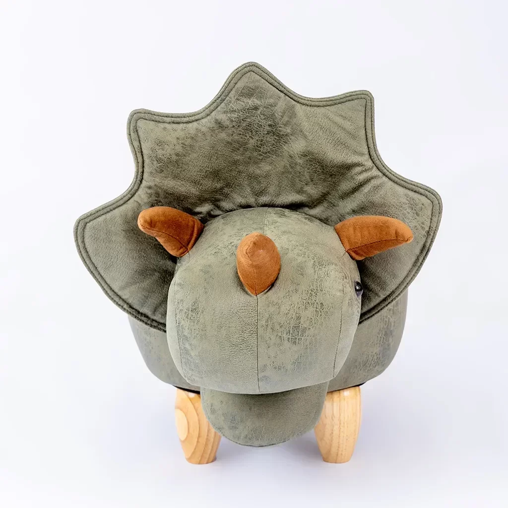 Puff Infantil Dinossauro Couro Sintético e Madeira L63xa38xc32:com - 4