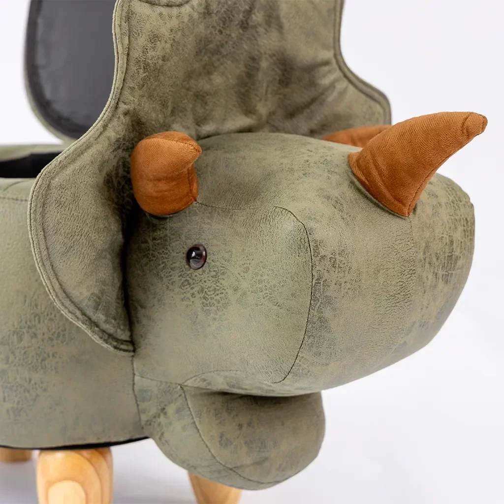 Puff Infantil Dinossauro Couro Sintético e Madeira L63xa38xc32:com - 8