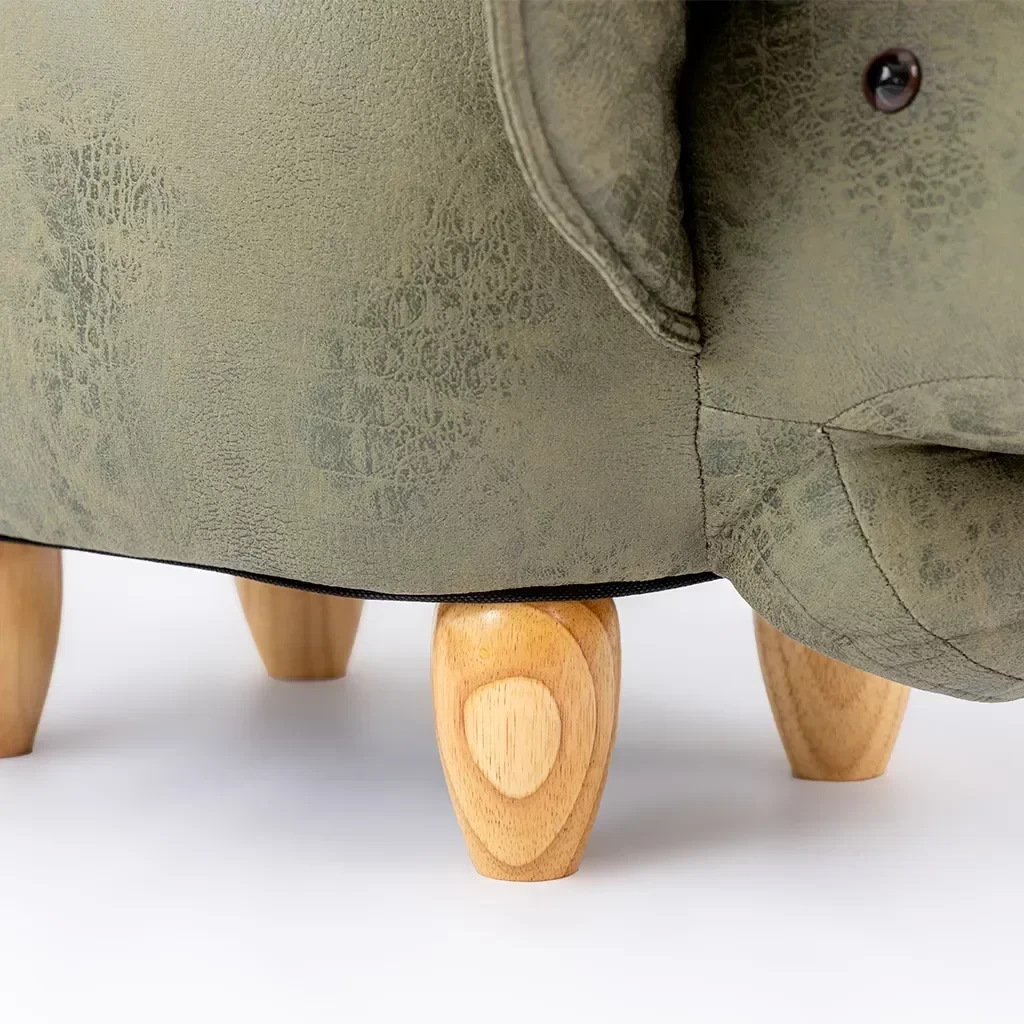 Puff Infantil Dinossauro Couro Sintético e Madeira L63xa38xc32:com - 9