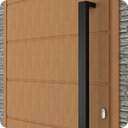 Ver imagem 2 de Puxador Inox 30cm U para Porta Pivotante Preto Fosco Fs