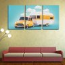 Quadro Decorativo Carro Amarelo Desenho Arte 45x96 - 3