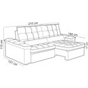 Ver imagem 4 de Sofá Retrátil Reclinável para Sala 3 Lugares 210cm Maresi F04 Veludo Cinza Escuro - Lyam Decor