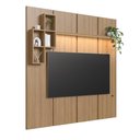 Ver imagem 2 de Painel para TV até 55 Polegadas com LED 1 Prateleira e 4 Nichos Multimóveis Crpro-PTV024 Mel