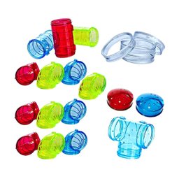 Gaiola Hamster Roedores Tubo Luxo 3 Andares Jel Plast Azul - 3