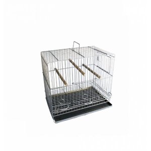 Gaiola com 3 Comedouros de Arame Zincado para Canário