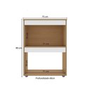 Ver imagem 4 de Gabinete Cooktop Adriana sem Porta 1 Prateleira MDP 75cm Amêndoa e Branco