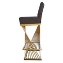 Ver imagem 3 de Kit 06 Banquetas Luma Base de Ferro Sued Grafite - D'classe Decor