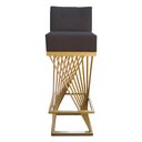 Ver imagem 2 de Kit 06 Banquetas Luma Base de Ferro Sued Grafite - D'classe Decor