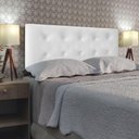 Ver imagem 2 de Cabeceira Botões Cama Box Estofada Luxo Corino Rbl:solteiro Tradicional/branco