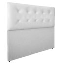 Ver imagem 1 de Cabeceira Botões Cama Box Estofada Luxo Corino Rbl:solteiro Tradicional/branco