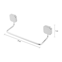 Ver imagem 6 de Kit Acessórios Completo Banheiro Quadrado Cromado 5 Peças