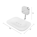 Ver imagem 3 de Kit Acessórios Completo Banheiro Quadrado Cromado 5 Peças