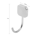 Ver imagem 7 de Kit Acessórios Completo Banheiro Quadrado Cromado 5 Peças