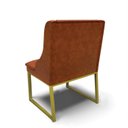 Ver imagem 6 de Cadeira Sala de Jantar Industrial Dourado Kit 2 Liz Sint Pu Nozes D03 - D’Rossi