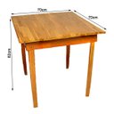 Ver imagem 2 de Mesa Fixa Paulista de Madeira Ideal para Bar e Restaurante 70x70 - Natural