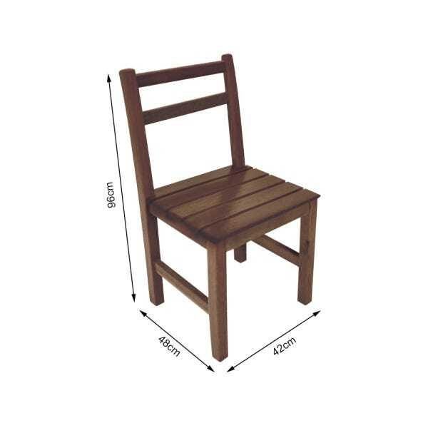 Cadeira Floripa de Madeira Ideal para Bar e Restaurante - Imbuia - 2