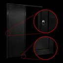 Ver imagem 3 de Porta de Correr Alumínio Preto Parede 1 Folha Lambril Maxx - 215x75