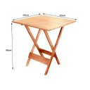 Ver imagem 2 de Mesa Dobrável de Madeira 60x60 - Natural