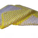 Ver imagem 2 de Tapete Crochê Dupla Face Artesanal Amarelo e Branco